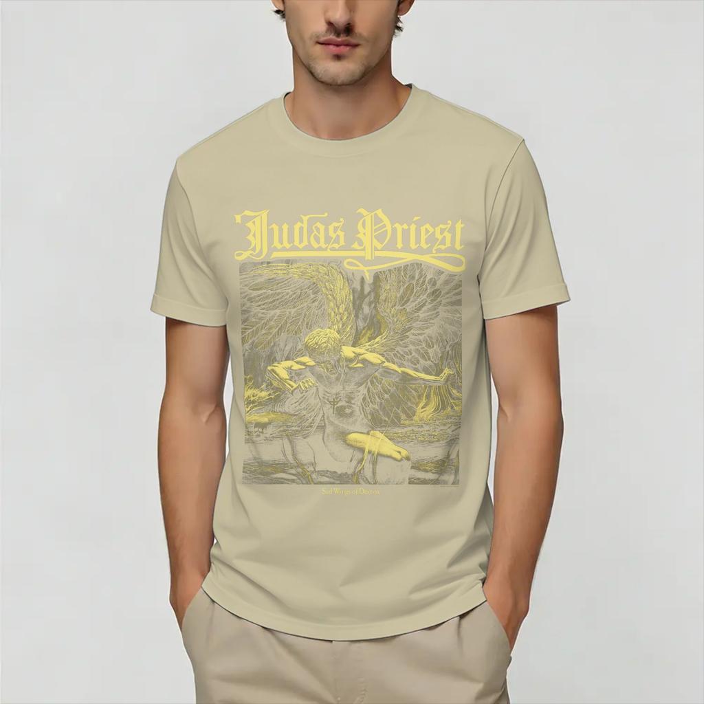 Novelty Judas Priests TShirts Unisex Crewneck Pure Cotton T Shirts Short Sleeve Tee Shirt Summer Tops