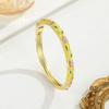 Metal Enamel Bracelet Color Plated Enamel Flower Bangle Cloisonne Bracelet  Traditional Style