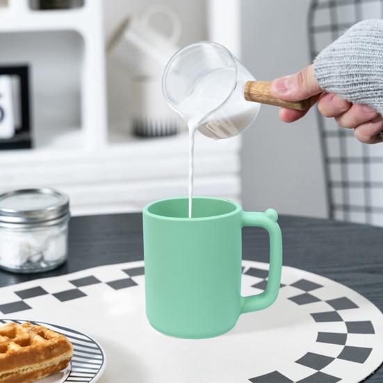 450ml Silicone Water Cup Food-Grade Shock-Absorbent Large Capacity Leak-Proof Tea Iced Latte Mug Fall-resistant Water Cup