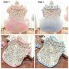 Soft Puppy Floral Vest Breathable Pet Summer Clothes Fashion Pet Princess Dress  Pet Party