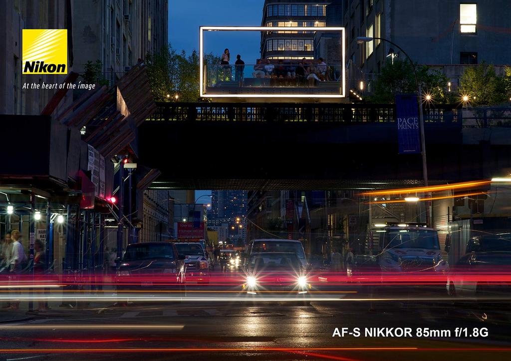 Nikon Однофокусный объектив NIKKOR 85 мм, совместимый с полноразмерными объективами AF-S f/1.8G