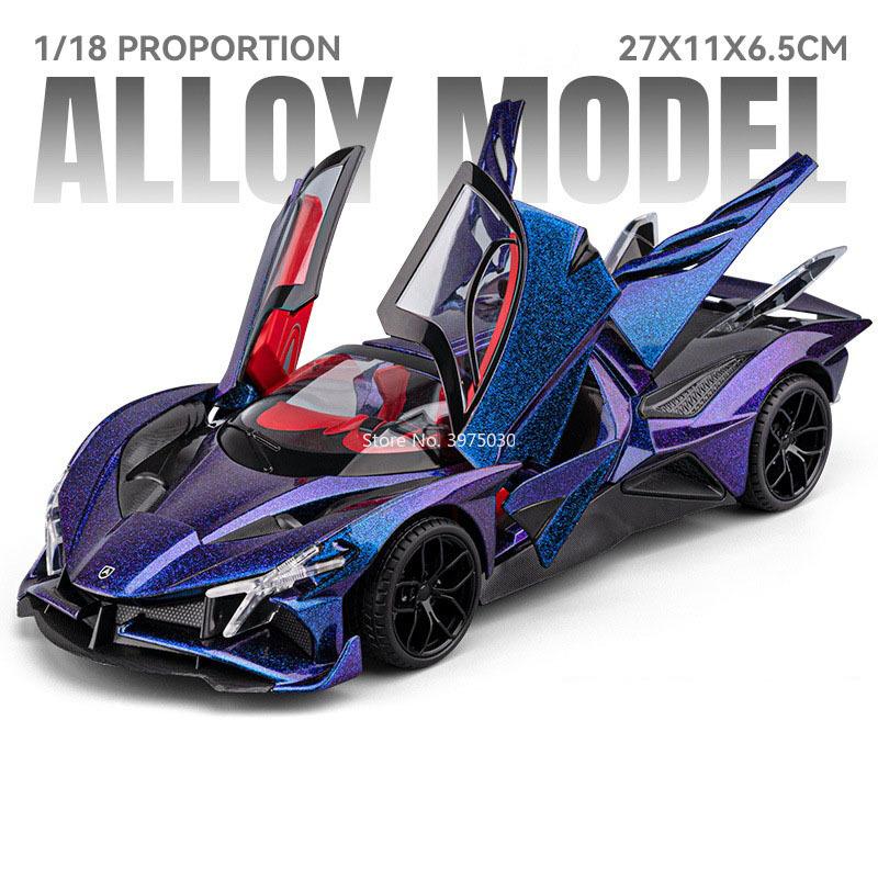 AAYP1 1:18 Apollo EVO Toy Cars Models Alloy Diecast with Light Music Miniature Supercar Wheel Steering Vehicle for Children Best Gifts