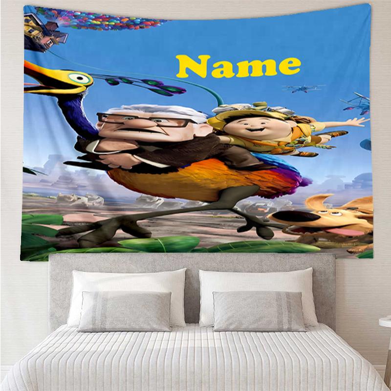 Custom Name Up Print Tapestry, Backdrop, Easy Setup, Ideal for Bedroom, Office & Living Room, with Aesthetic Wall Hanging Decor.