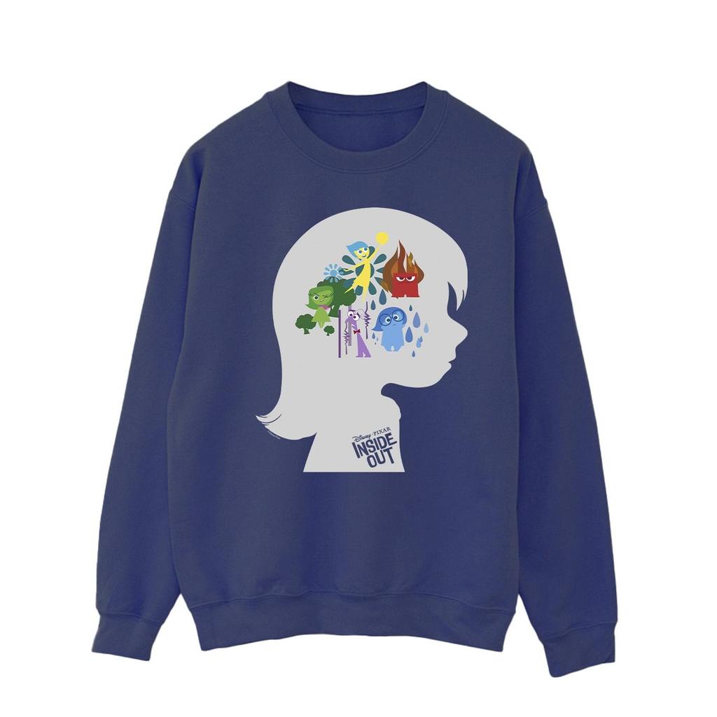 Disney Mens Inside Out Head Silhouette Sweatshirt