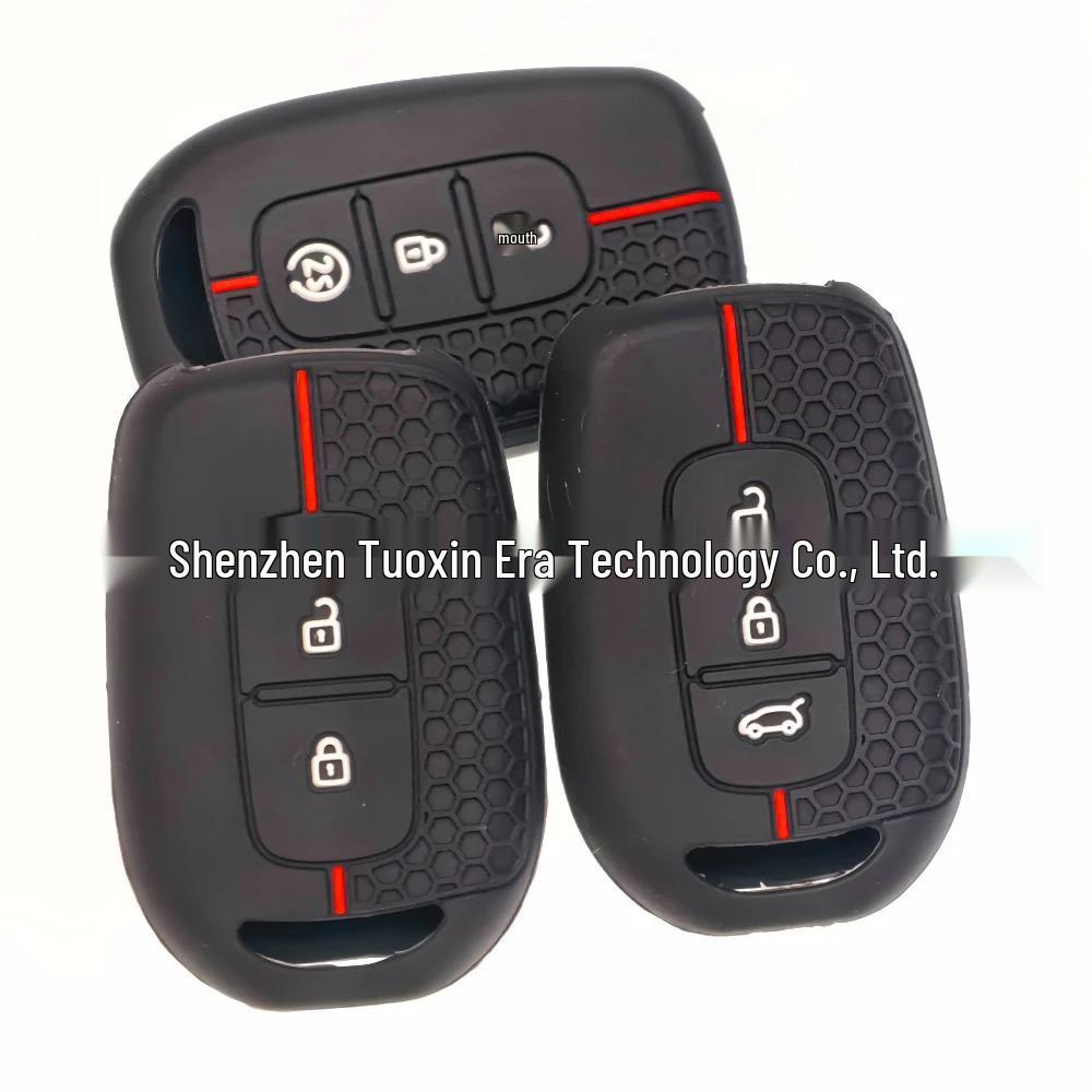 Силиконовый чехол для ключа для Dongfeng Renault EX1, Venucia e30 и Renault E-Fengguang e1 - 2-кнопочный, сотовый дизайн