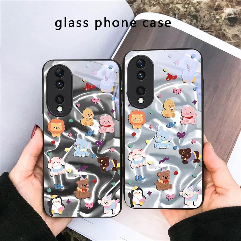 Радужный Зоопарк Детство Для Honor X5 Plus X30 X9c Smart X5b X9a X30 Max X50i 30 Pro 50 Pro 70 90Smart 200 Lite Стеклянный Чехол для Телефона