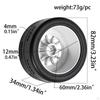 4 Pieces 1/8 RC Car Tires and Wheel Rim Replace High Performance Portable Durability Sturdy