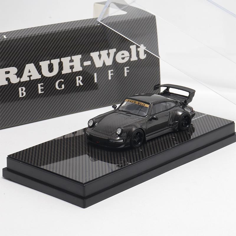 BSC Декодирование 1:64 RWB 993 964 Полный Карбон Матовый Черный Имитация Алюминия Коллекция Моделей Автомобилей