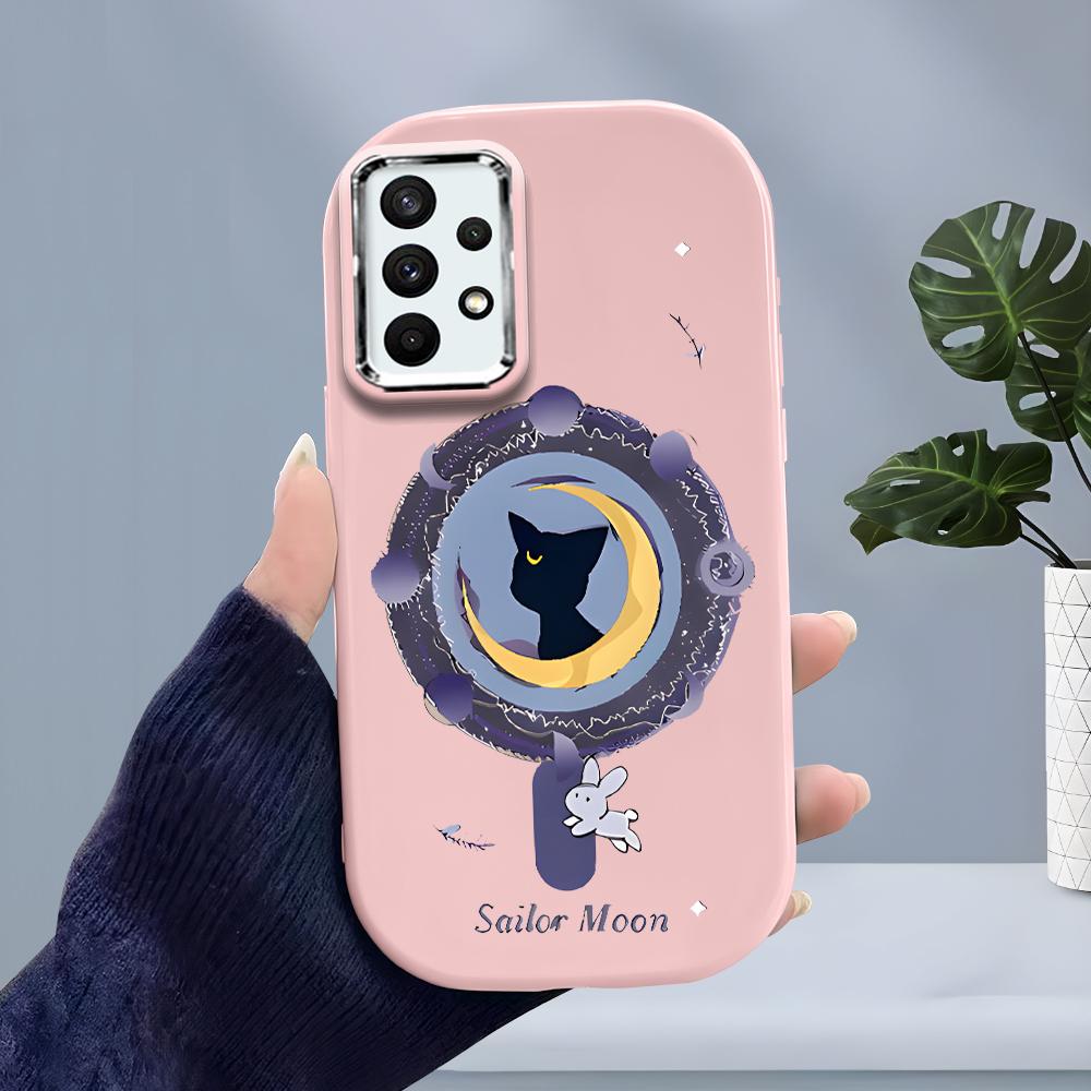 Милый чехол из жидкого силикона Sailor Moon для Samsung Galaxy S24 S23 S20 FE Plus Ultra Note 20 10 A51 A52 A54 A73, противоударный мягкий чехол