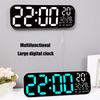 Large LED Digital Wall Clock with Remote Control Date Week Temperature Display Auto Dimming for Living Room Bedroom