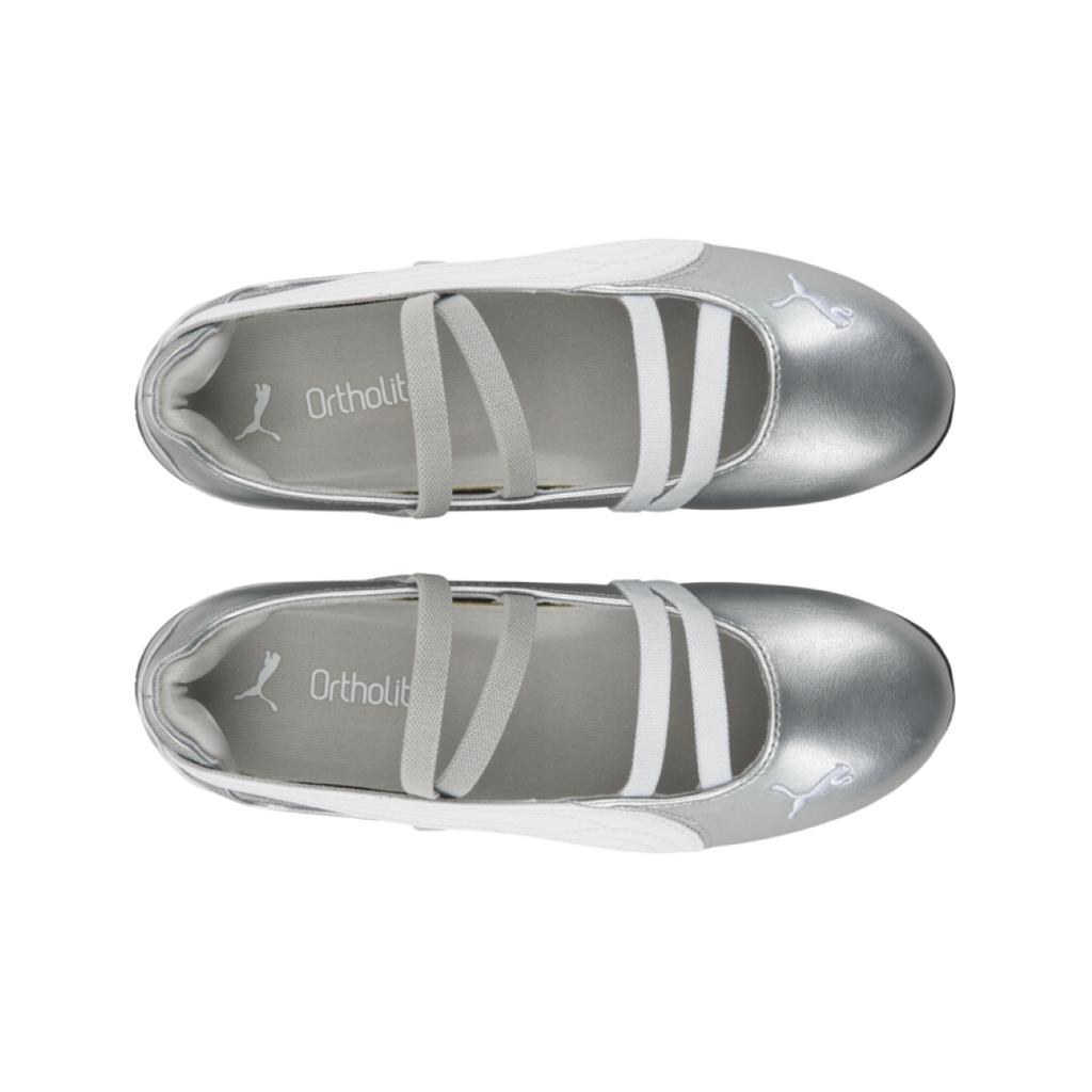 Puma Speedcat Ballet Metallic - серебристые женские кроссовки белые 401581-01