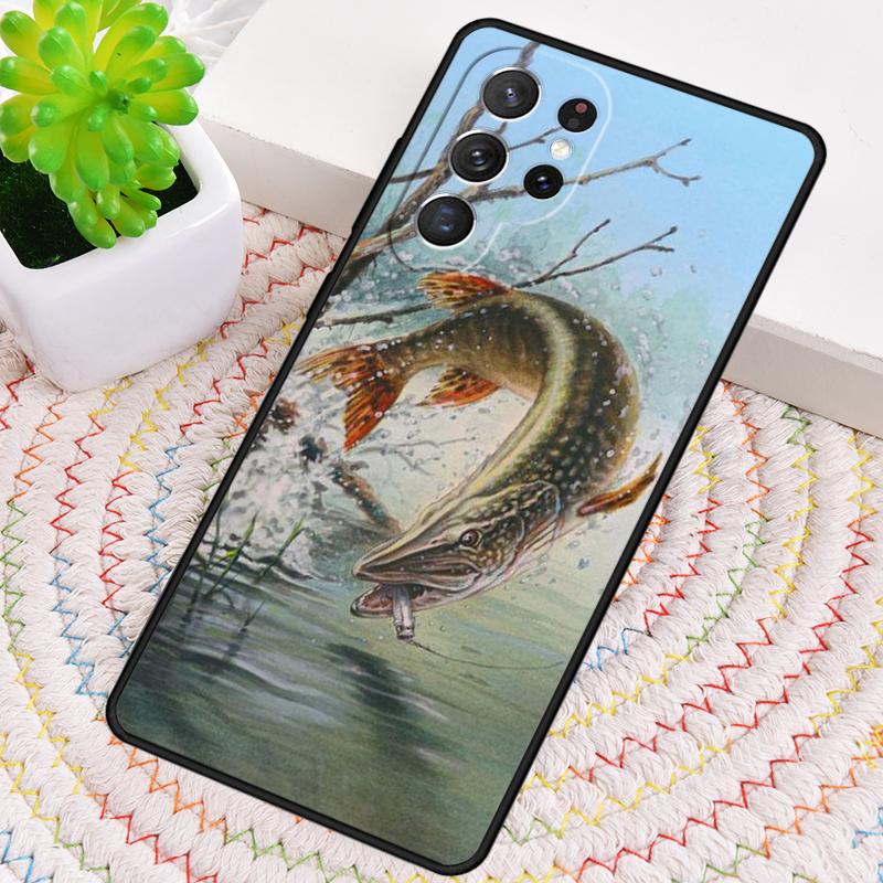 Рыболовная приманка Щука Чехол для телефона из ТПУ для Samsung Galaxy note 10 pro S26 S25 S24 S23 S22 Ultra Plus S21 FE S20 Ударопрочный чехол