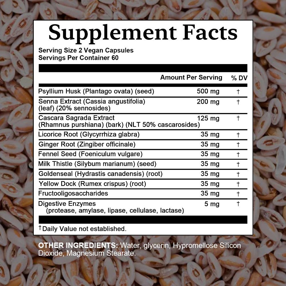 Fiber Supplement Lose Weight Detoxification Promotes Overall Health 120 Capsules