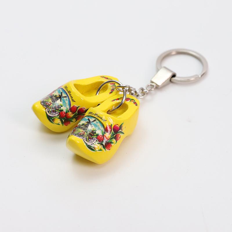 Ключница Дофаминовый Цвет Голландские Деревянные Кломпы: Персонализированный памятный подарок