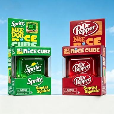 Schylling Needoh Dr Pepper Сквиш-игрушка Снятие стресса Мягкая сжимаемая Фиджет-куб Для детей Взрослых Тревожность Сенсорная Фестивальные подарки