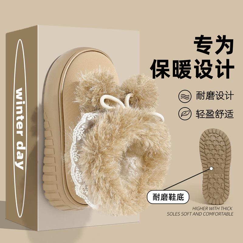 Женские высокие хлопковые тапочки на толстой подошве, зимняя обувь, новые, бархатные, утолщенные, нескользящие, теплые, хлопковые туфли, женские