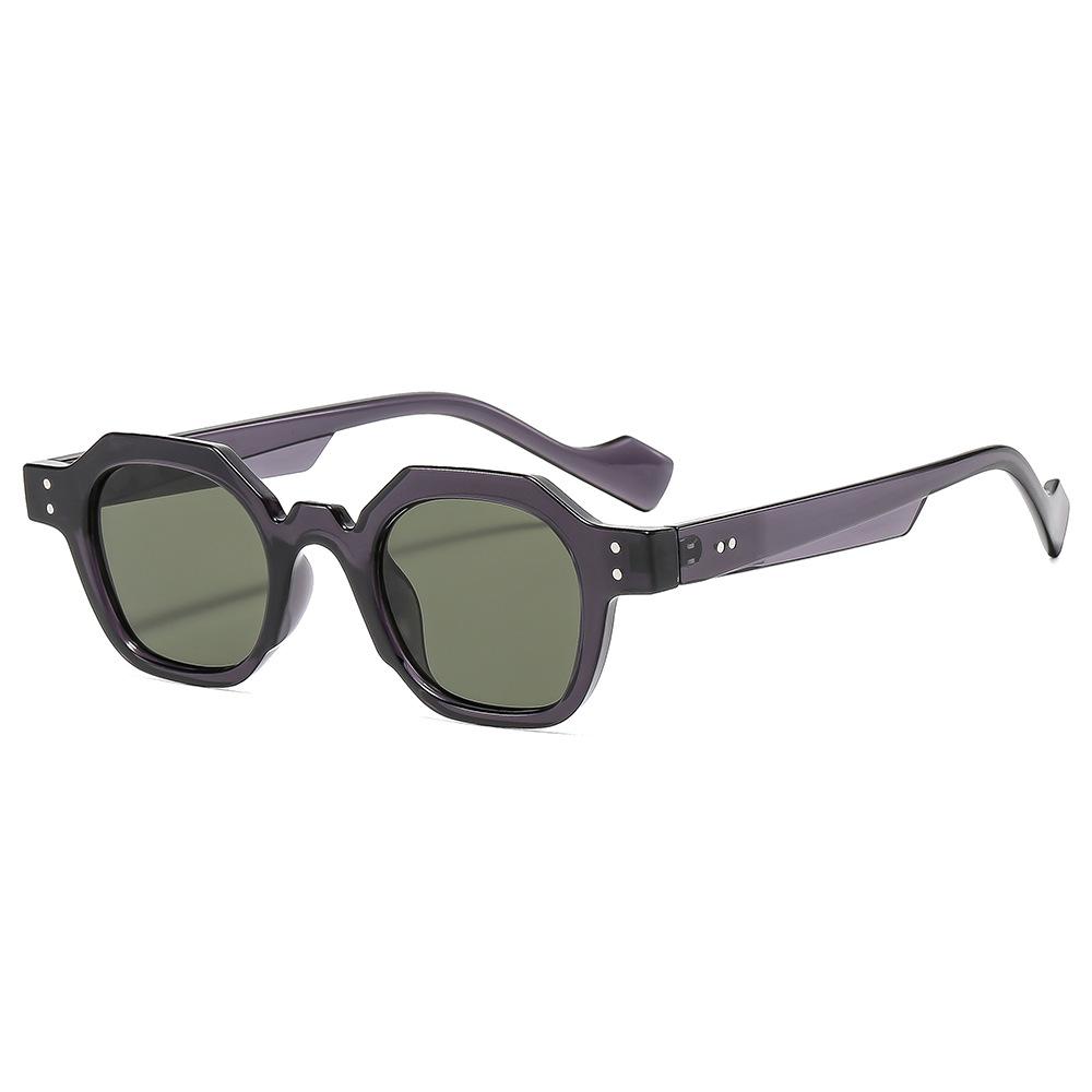 New Fashion Retro Sunglasses Polygon Fashion Trend Sunglasses Small Frame Men's Personality Versatile Glasses
