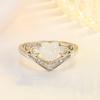 Lindon Classic Copper Alloy Zircon Ring Ladies Jewelry Wedding Promise Party Gift