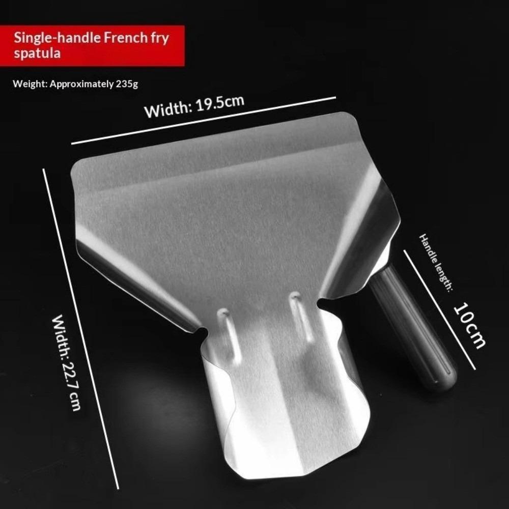 Stainless Steel French Fries Shovel Single/Double Handle Fries Shovel Loader for Hamburger Popcorn