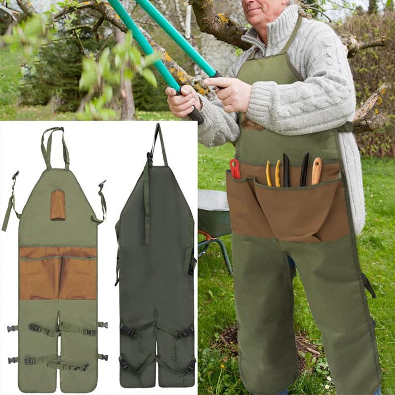 Леггинсы для сада, фартук Оксфорд, регулируемый садовый фартук, садовый фартук с несколькими карманами, защитный фартук для ног для дома, кухни, сада, работы