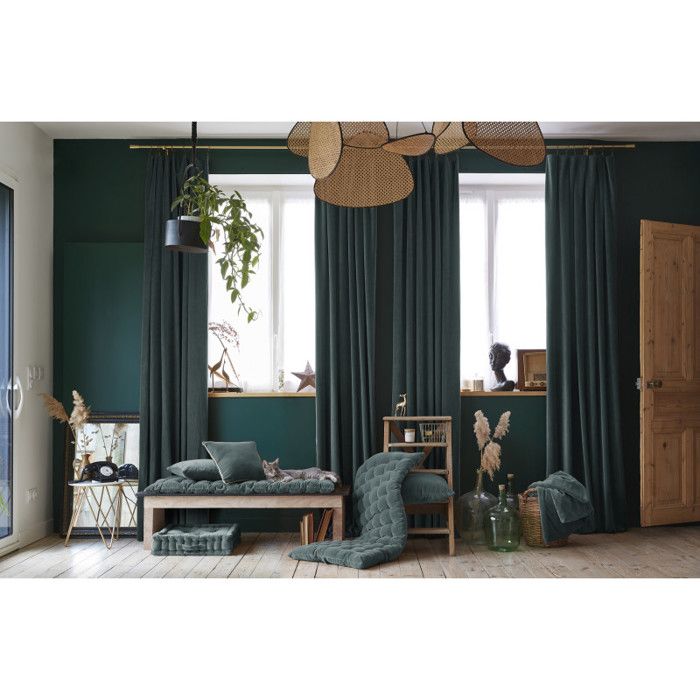 Подушка напольная 50 х 50 см "César" Хлопковый бархат - César Ardoise