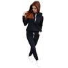 2 Piece Outfits for Women Long Sleeve Pullover Hoodie Sweatshirts Jogger Pants Set Fall Casual Tracksuit Lounge Set