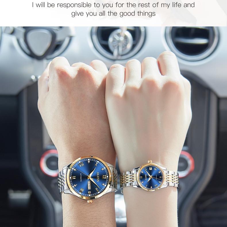 OLEVS Брендовые часы, простые водонепроницаемые механические часы, подарочные часы для мужчин и женщин, мужские часы