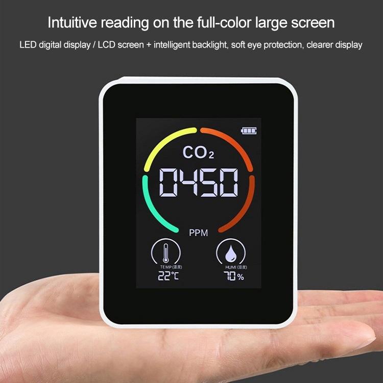 XY-T01 Дисплей температуры и влажности Измеритель CO2 Детектор качества воздуха Углекислый газ(Полупроводниковый Черный)