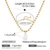 Stainless Steel Pendant Necklace Women Geometric Single Zircon Minimalist Luxury Titanium Chain 41-50cm