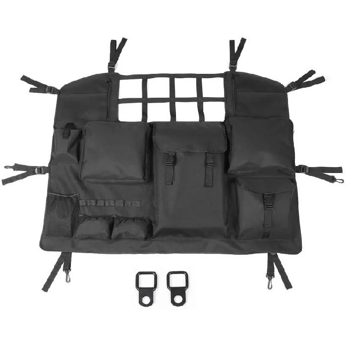 Large Capacity Tool Kits Cargo Bag Organizers Holder Back Seat Bag for 2007-2021 Jeep Wrangler JK/JL Rear Seat Cargo Net Storage