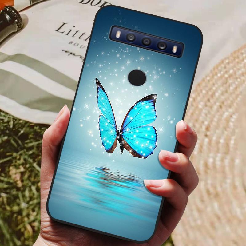 Чехол для TCL 10 SE Черный ТПУ Силиконовый Чехол Для Телефона TCL 10SE Чехлы tcl 10se T766H T766J T766U T766A Fundas Бампер Мраморный