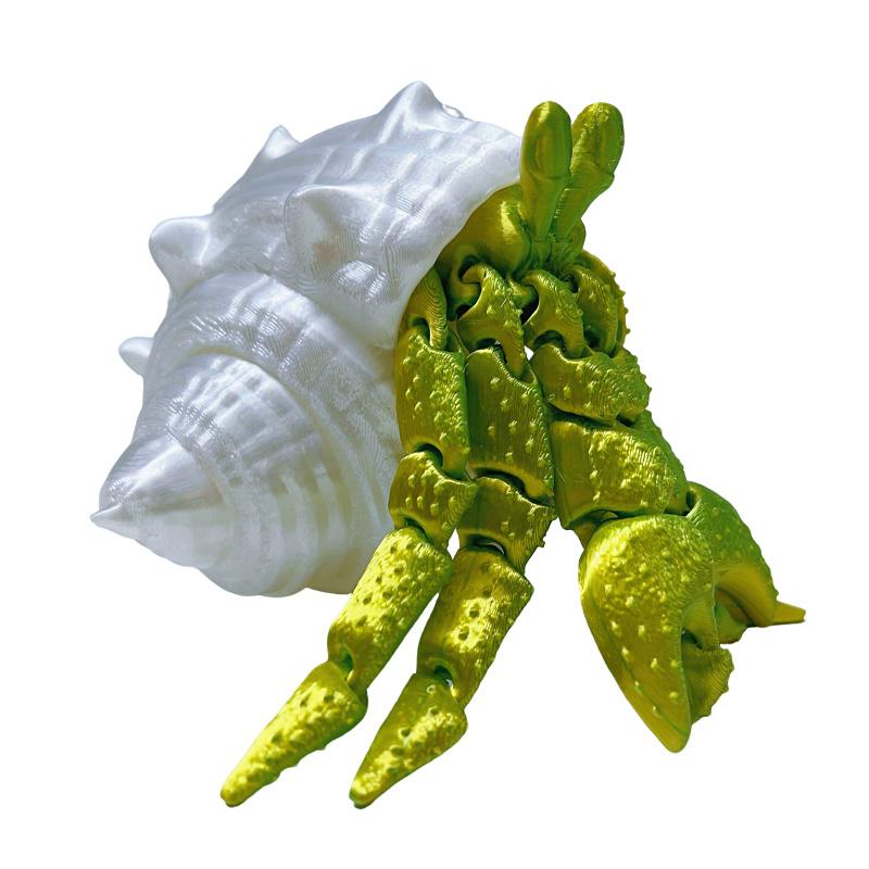 3D Printed Model Articulated Hermit Crab Movable Joints Cool Desktop Creative Ornament Fun Crafts Action Figures Toys Kid Aldult