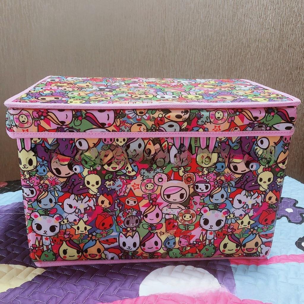 Collapsible Storage Bin With Hello Kitty Kuromi Print Design For Kids Room And Bedroom