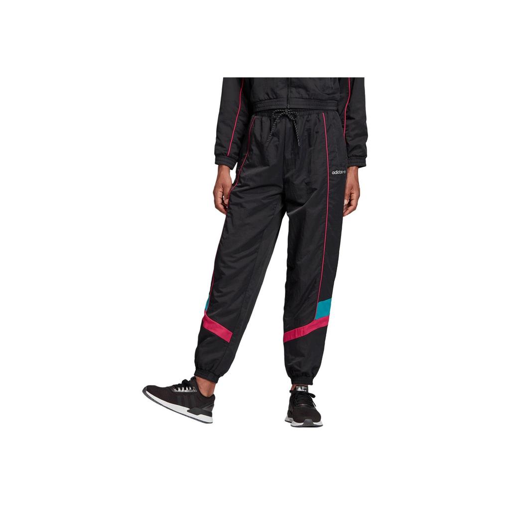 Adidas Originals Comfortable Breathable Striped Retro Sports Jogger Pants Women Bottoms Black GC8781