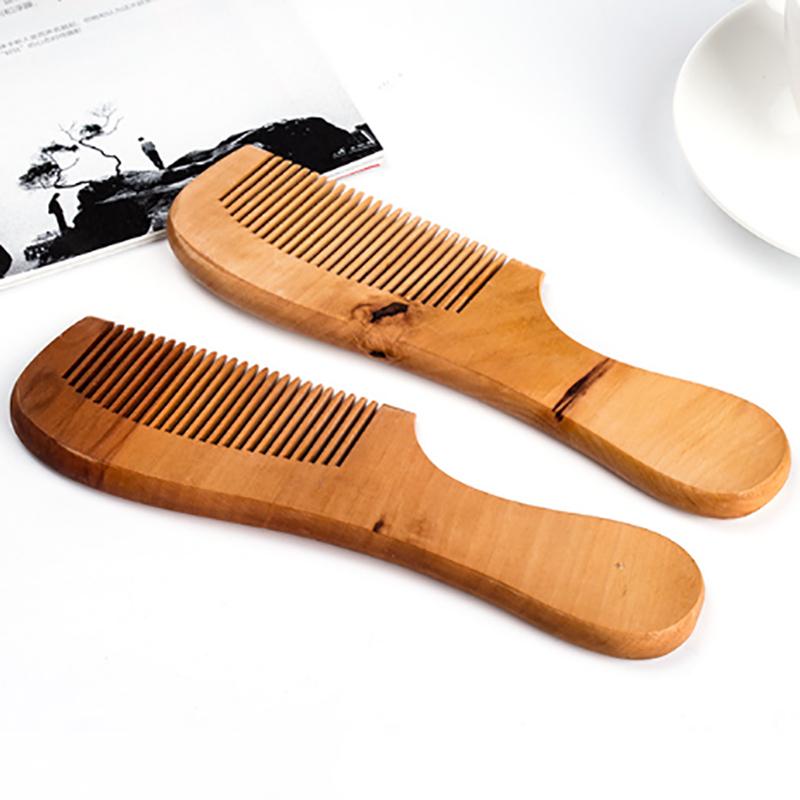 1 шт., натуральный персиковый деревянный гребень с закрытыми зубцами, антистатический массаж головы, инструмент для ухода за волосами и бородой, аксессуары для красоты, парикмахерские женские прически