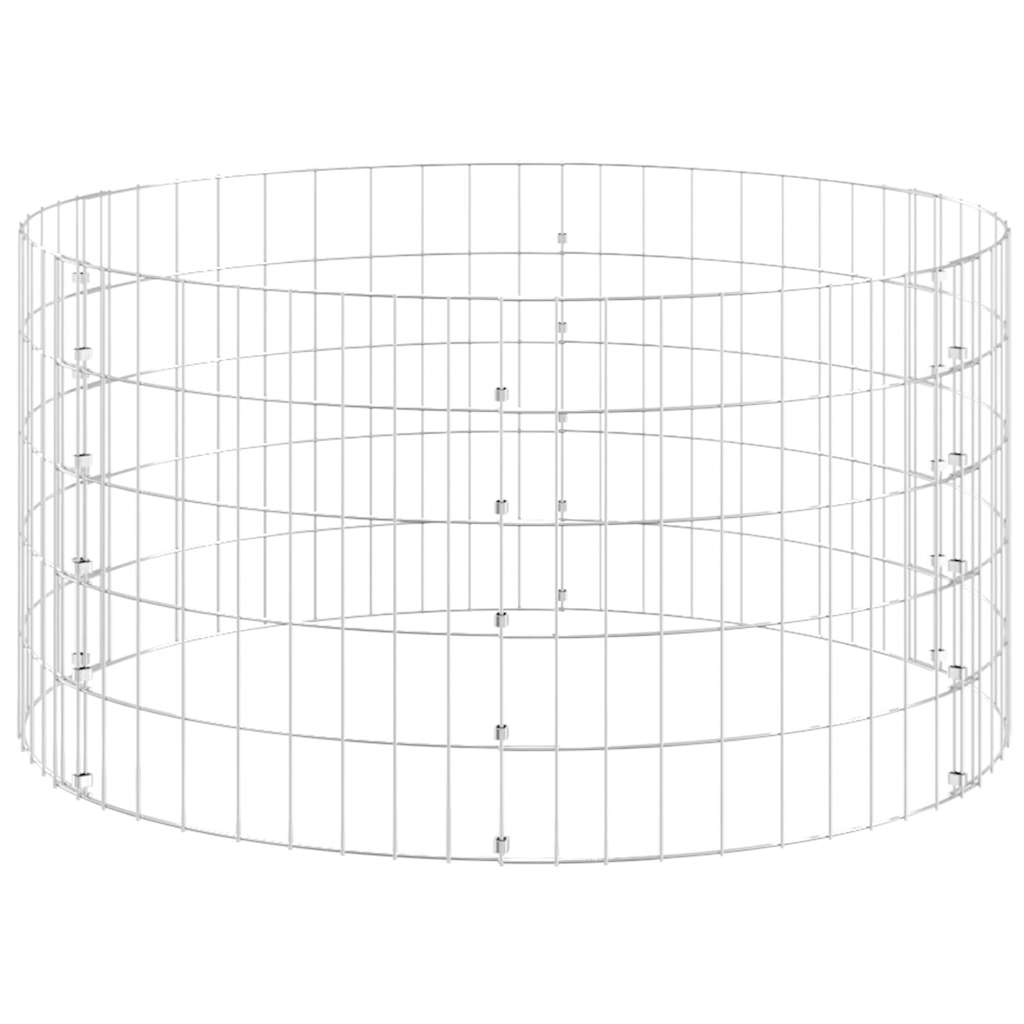 Vidaxl Okrągły Słup Gabionowy, Galwanizowana Stal, Ø100X50 Cm