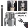 Integrated Internal External Pipe Threading Tool Universal Pipe Thread Cutting Tool Electric Drill Compatible PVC Pipe Threader Kit