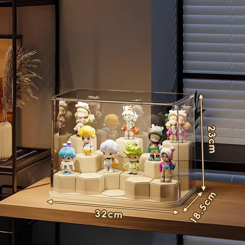 DIY blind box figurine storage display rack, acrylic transparent dustproof cabinet, doll building block ornaments