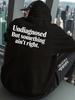Men's Oversized "Undiagnosed But Something Ain't Right" Hoodie - White Text Print Streetwear Sweatshirt, Plush Soft Fabric Large F