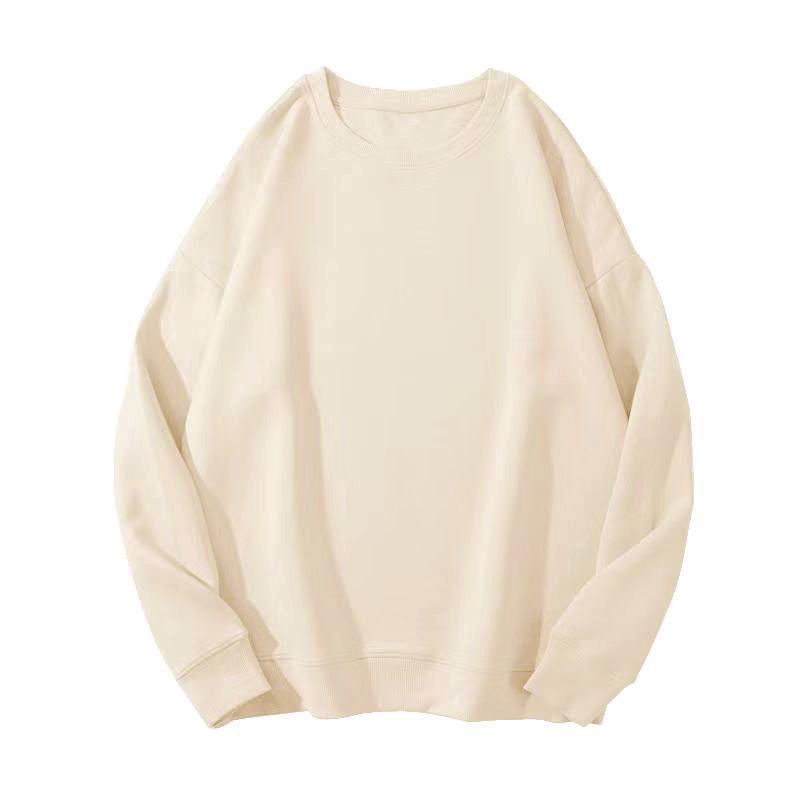 2024 Autumn/Winter Women's Casual Loose Solid Color Round Neck Hoodie