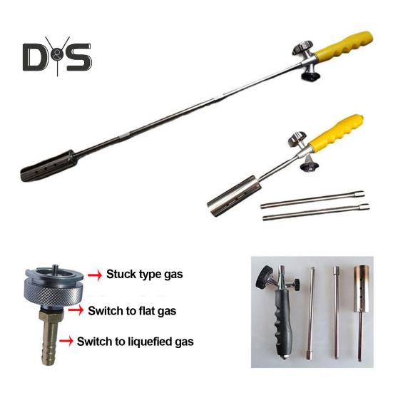 Уличная горелка для сорняков со съемной длинной ручкой, регулируемым клапаном управления пламенем, горелка для сжигания сорняков на пропане для кемпинга