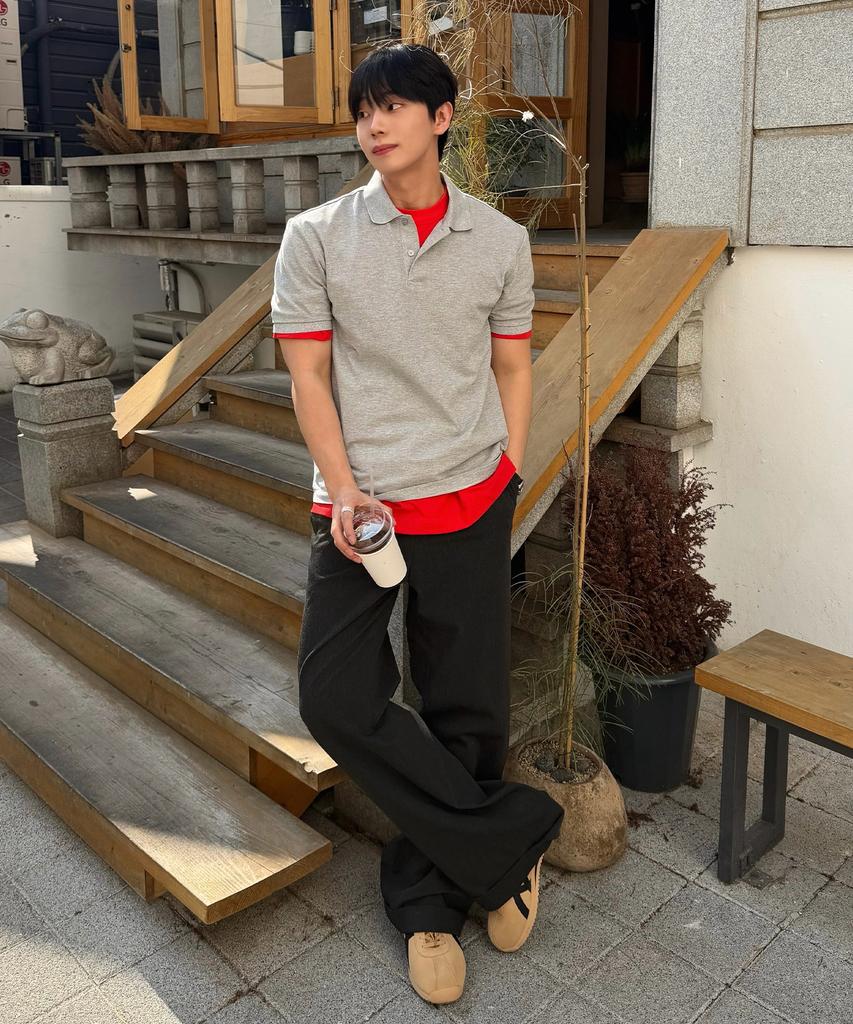 MINDBRIDGE [Cool] Pique Daily Collared T-Shirt - 5 Colors