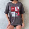 Printed Top Cotton Short Sleeved Round Neck T-shirt Women's Loose Fitting Pullover Versatile Daily Dressing Summer 2025 New Fashion