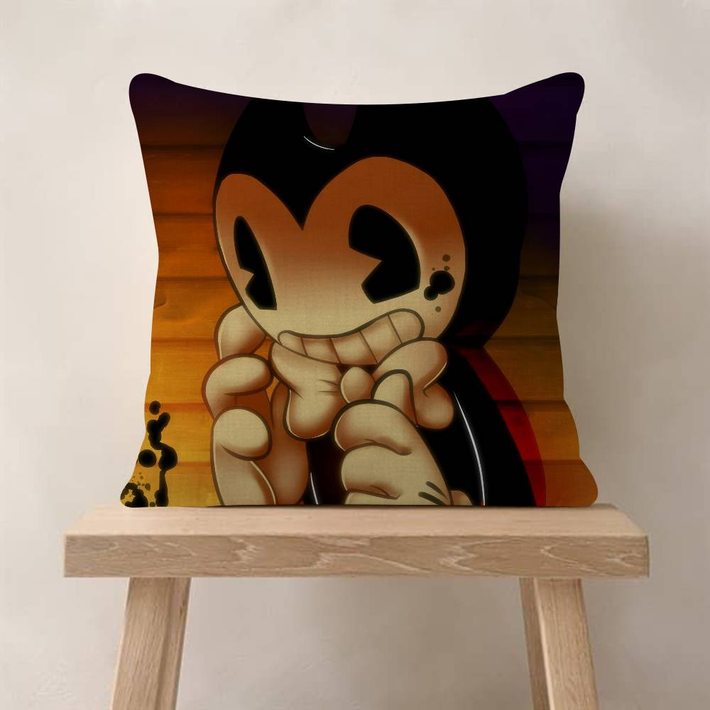 Game BBendy and the Ink MMachine Cushion Cover Inches Farmhouse Decor Home Throw Pillow Covers for Couch Decorations