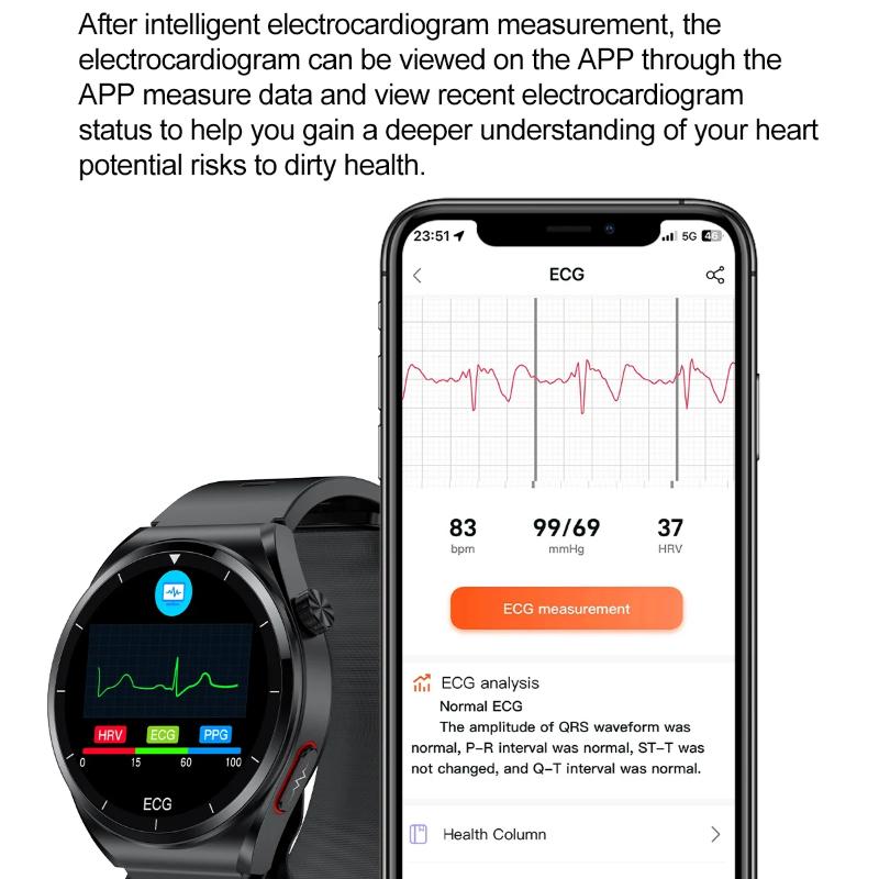 2025 Новые умные часы Тонометр с воздушным насосом Пульс Термометр Наручный ремешок с подушкой безопасности Напоминание о звонках Часы для здоровья Для huawei