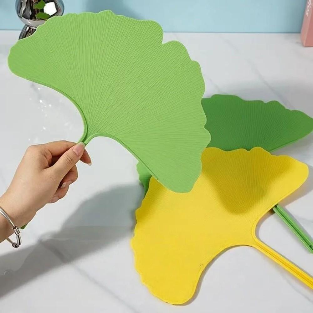 Durable Ginkgo Biloba Fan Artificial Summer Cooling Fan Portable Apricot Fan Summer