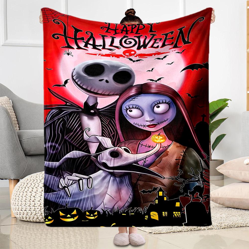 Christmas Nightmare Blanket Soft Warm Cozy Great for Livingroom Sofa Couch Four Seasons Multipurpose Playful Design
