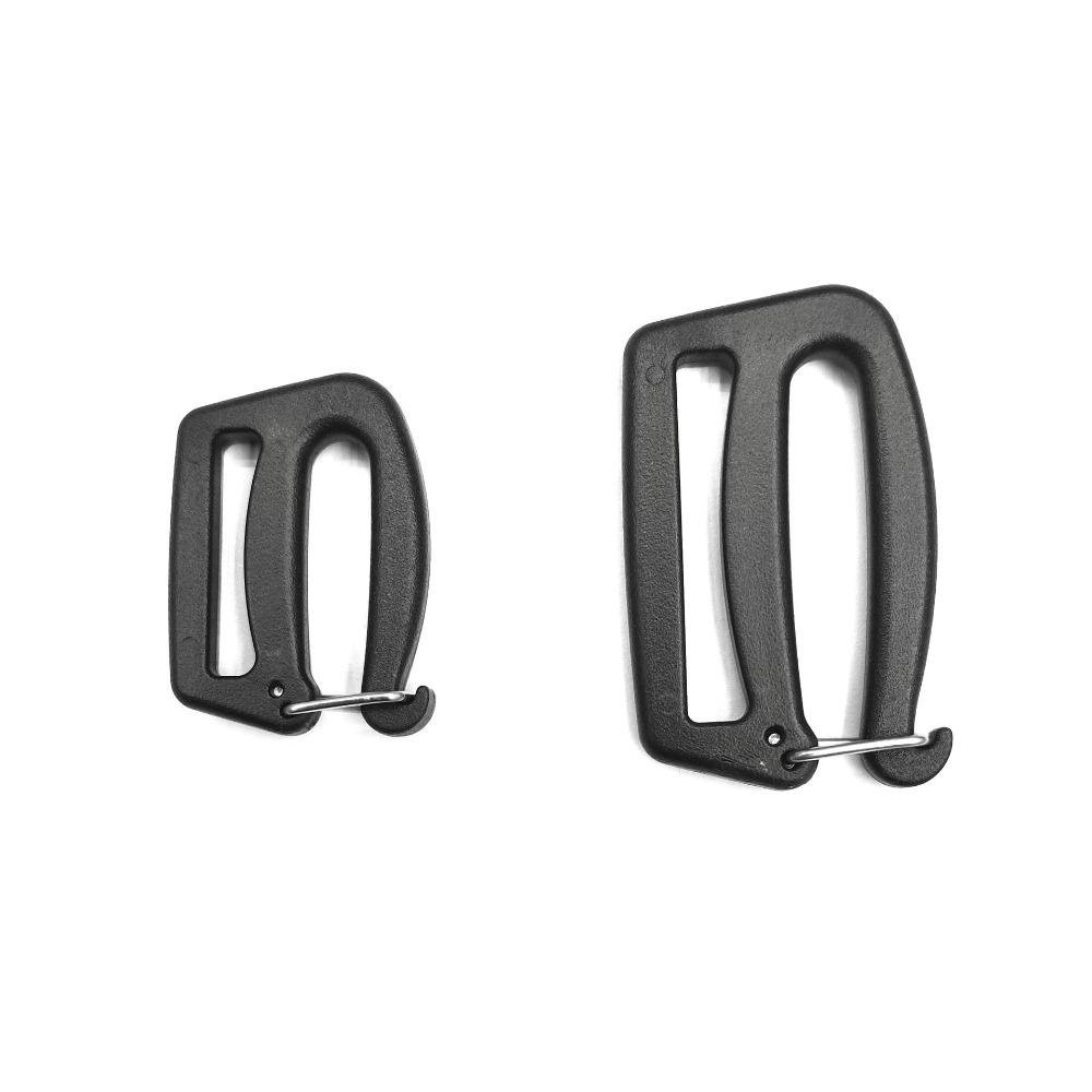 5/10 шт. Черный G-образный крючок 26/38 мм Пряжка для ремня Новые пряжки для стропы для уличного багажа, мешка, рюкзака