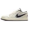 Air 1 Low Brushstroke Swoosh - Кроссовки унисекс с брызгами краски Белый Натуральный Черный DM3528-100