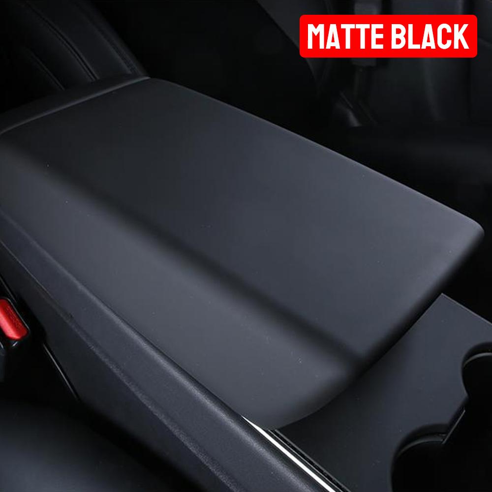 Для Tesla Model 3 Model Y 2019-2022 защитная декоративная крышка из углеродного волокна черного матового цвета для центральной консоли и подлокотника